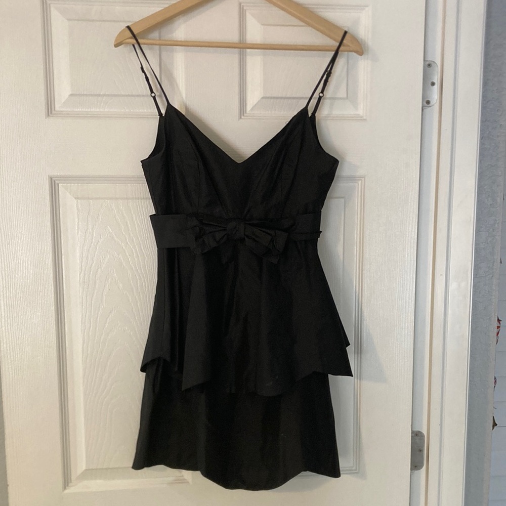 Corey Lynn Calter Vintage Black Mini Dress with Bow